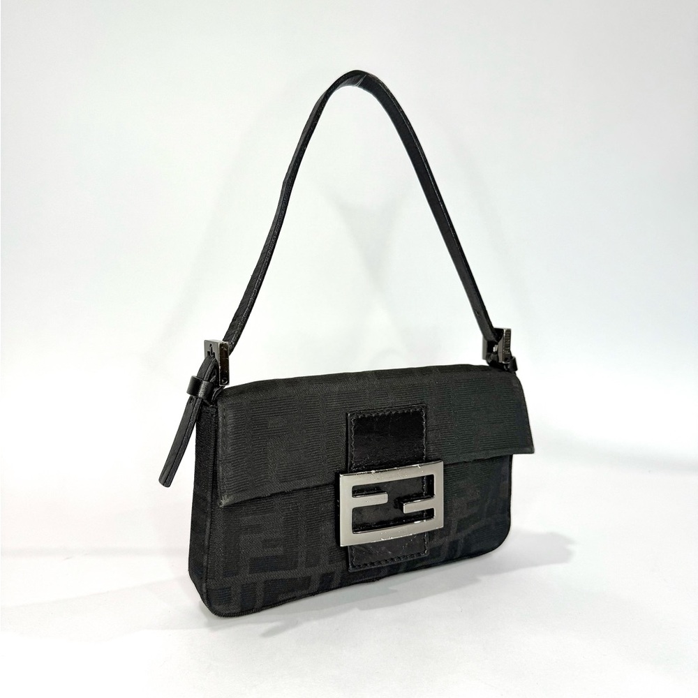 ✨SOLD✨ Vintage Fendi Black Zucca Mini Baguette - Picture 5 of 11